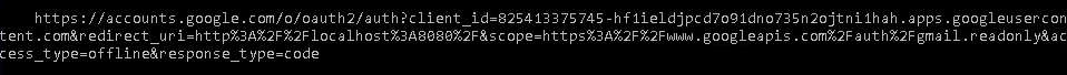 Gmail Access Auth URI and Access Code