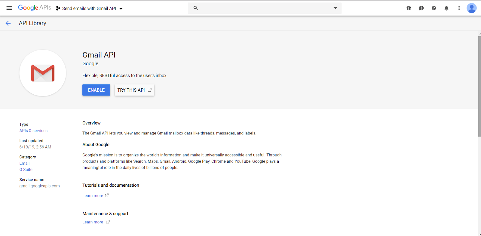 Gmail API Library
