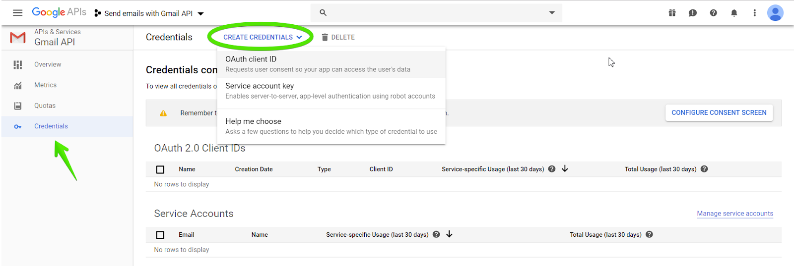 Create API Client Credentials